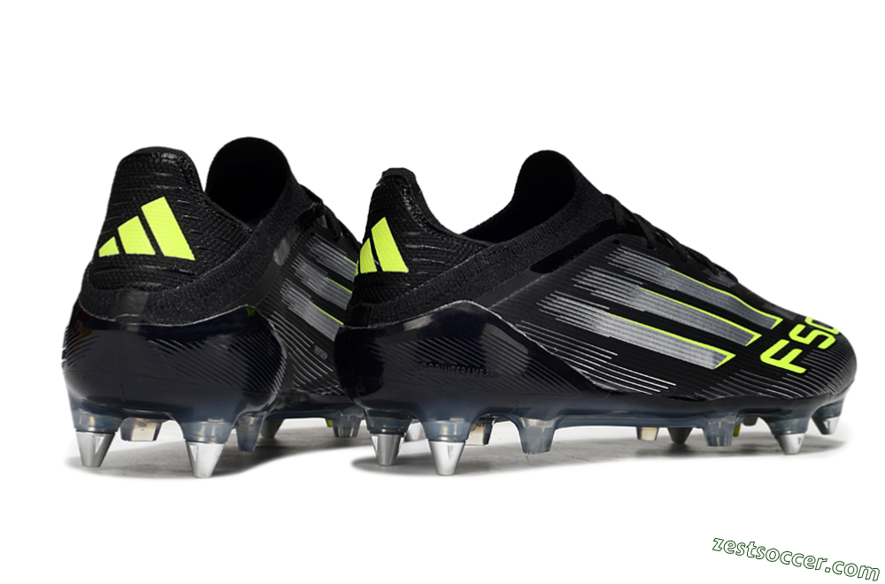 Adidas F50 Elite SG Low-Tops Soccer Cleats - Black/Silver/Yellow 6