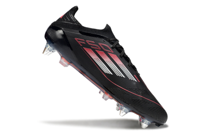 Adidas F50 Elite SG Low-Tops Soccer Cleats - Black/Silver/Red