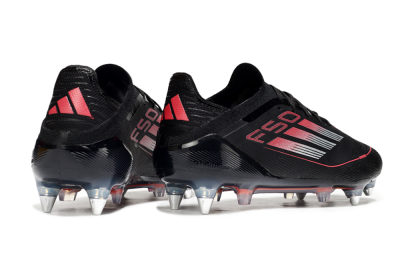 Adidas F50 Elite SG Low-Tops Soccer Cleats - Black/Silver/Red