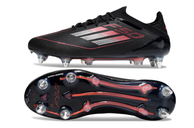 Adidas F50 Elite SG Low-Tops Soccer Cleats - Black/Silver/Red