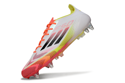 Adidas F50 Elite SG Low-Tops Soccer Cleats - White/Red/Yellow