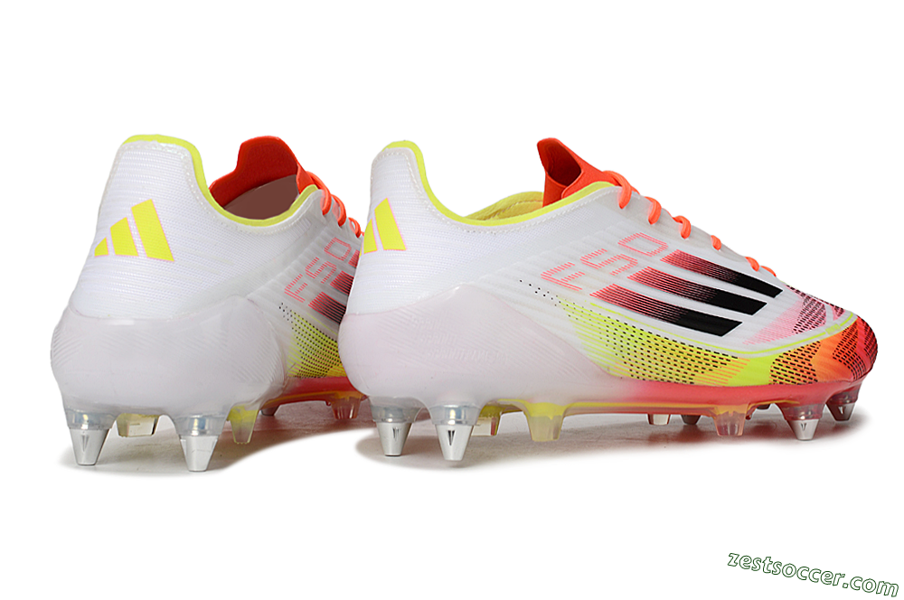 Adidas F50 Elite SG Low-Tops Soccer Cleats - White/Red/Yellow 6