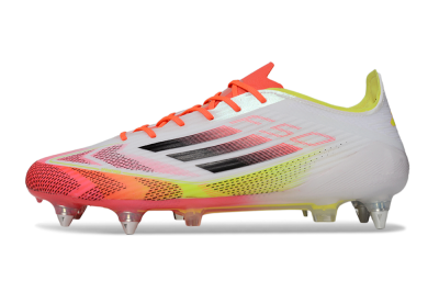 Adidas F50 Elite SG Low-Tops Soccer Cleats - White/Red/Yellow