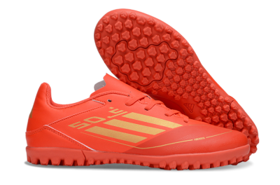 Adidas F50 Club TF Low-Tops Soccer Shoes - Red/Gold