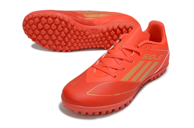 Adidas F50 Club TF Low-Tops Soccer Shoes - Red/Gold