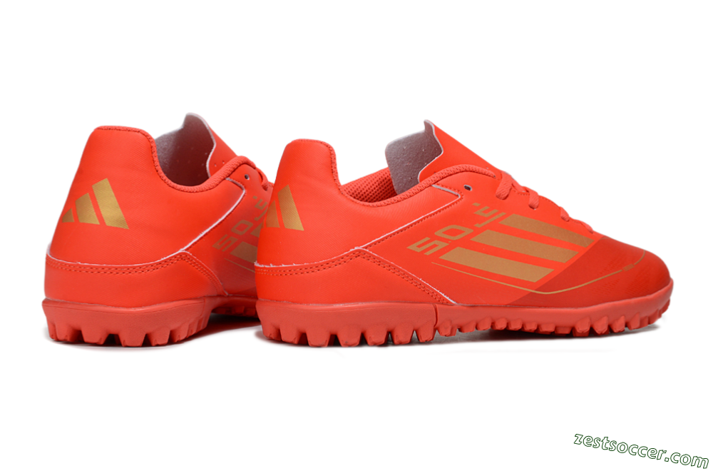 Adidas F50 Club TF Low-Tops Soccer Shoes - Red/Gold 6