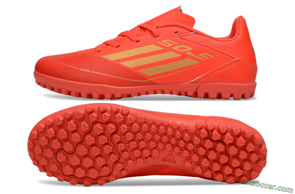 Adidas F50 Club TF Low-Tops Soccer Shoes - Red/Gold 1