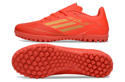 Adidas F50 Club TF Low-Tops Soccer Shoes - Red/Gold