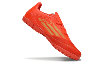 Adidas F50 Club TF Low-Tops Soccer Shoes - Red/Gold