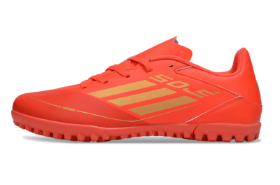 Adidas F50 Club TF Low-Tops Soccer Shoes - Red/Gold