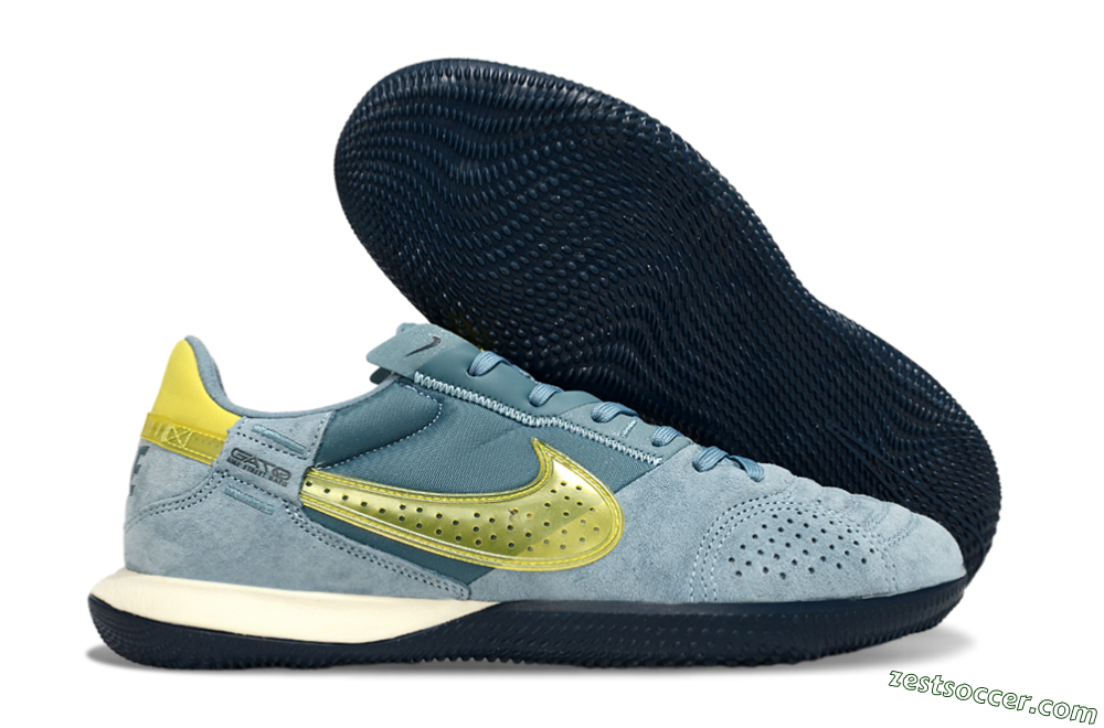 Nike Street Gato IC Low-Tops Soccer Shoes - Blue/Yellow 0