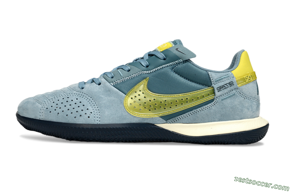 Nike Street Gato IC Low-Tops Soccer Shoes - Blue/Yellow 2