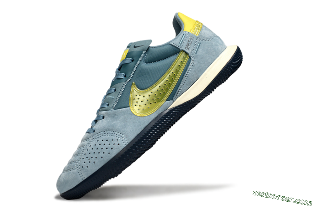 Nike Street Gato IC Low-Tops Soccer Shoes - Blue/Yellow 5