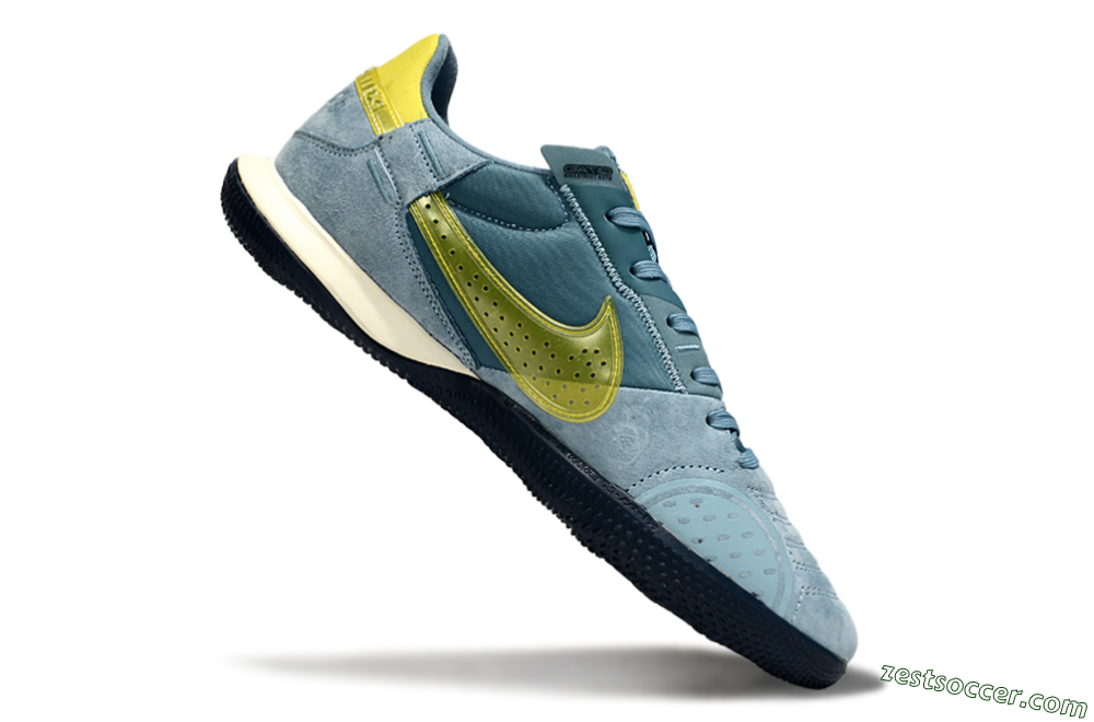 Nike Street Gato IC Low-Tops Soccer Shoes - Blue/Yellow 4