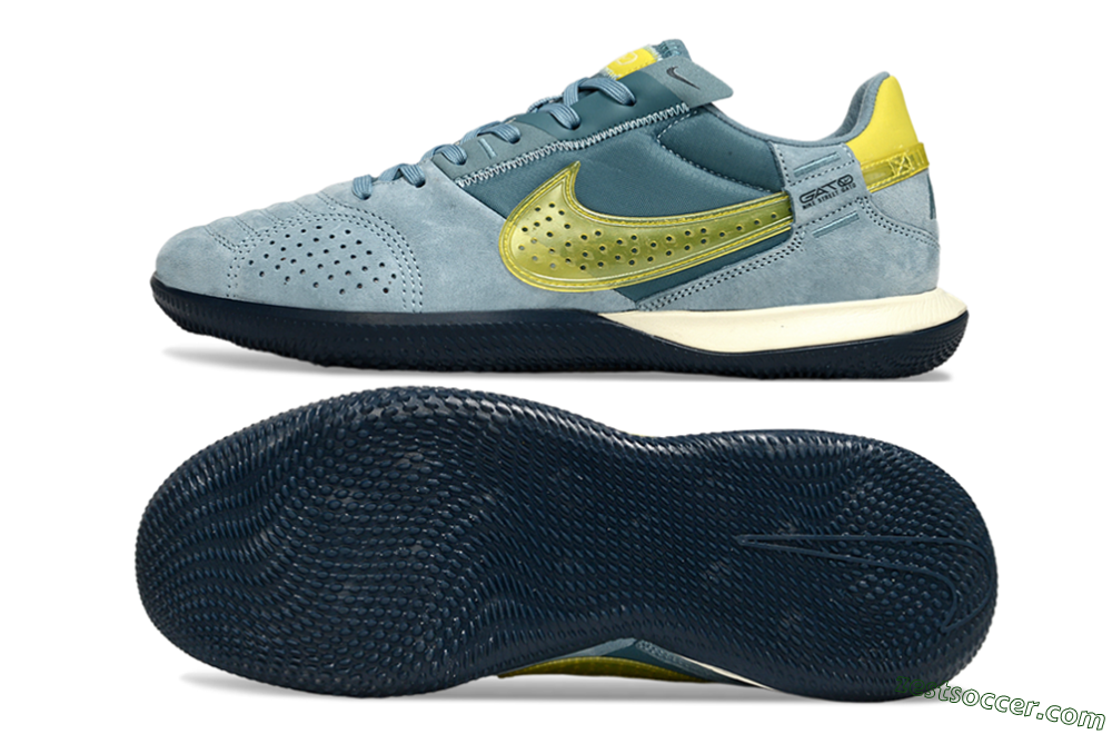 Nike Street Gato IC Low-Tops Soccer Shoes - Blue/Yellow 1
