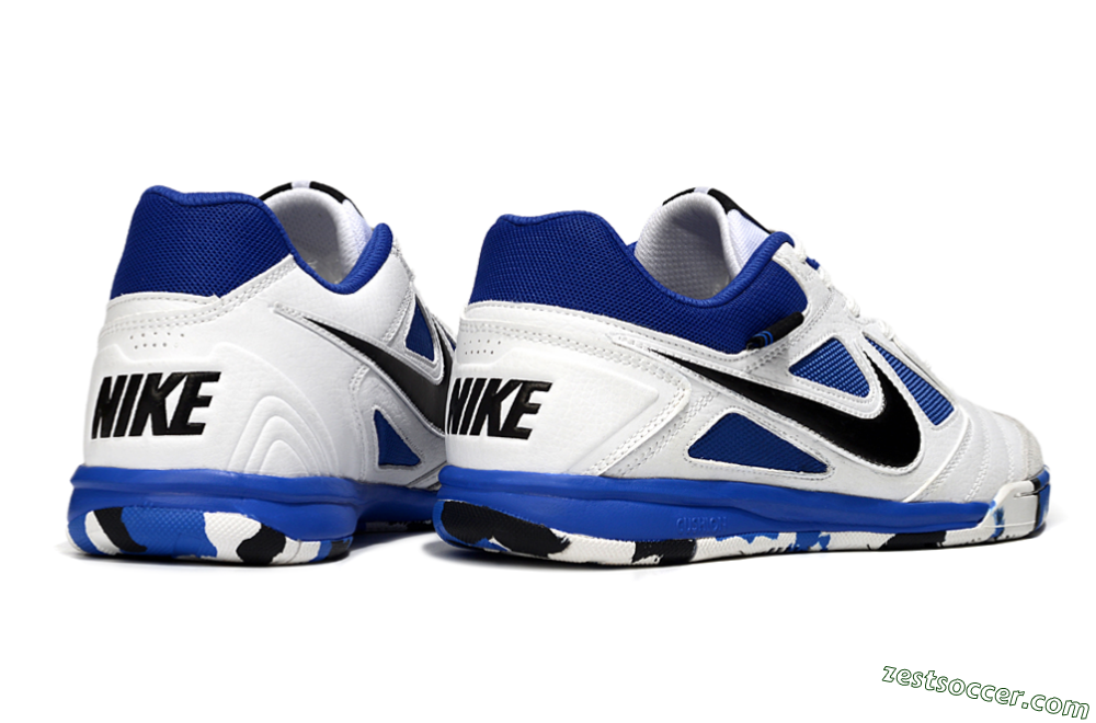 Nike Lunar Gato 2 IC Low-Tops Soccer Shoes - White/Blue/Black 6