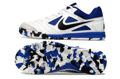 Nike Lunar Gato 2 IC Low-Tops Soccer Shoes - White/Blue/Black