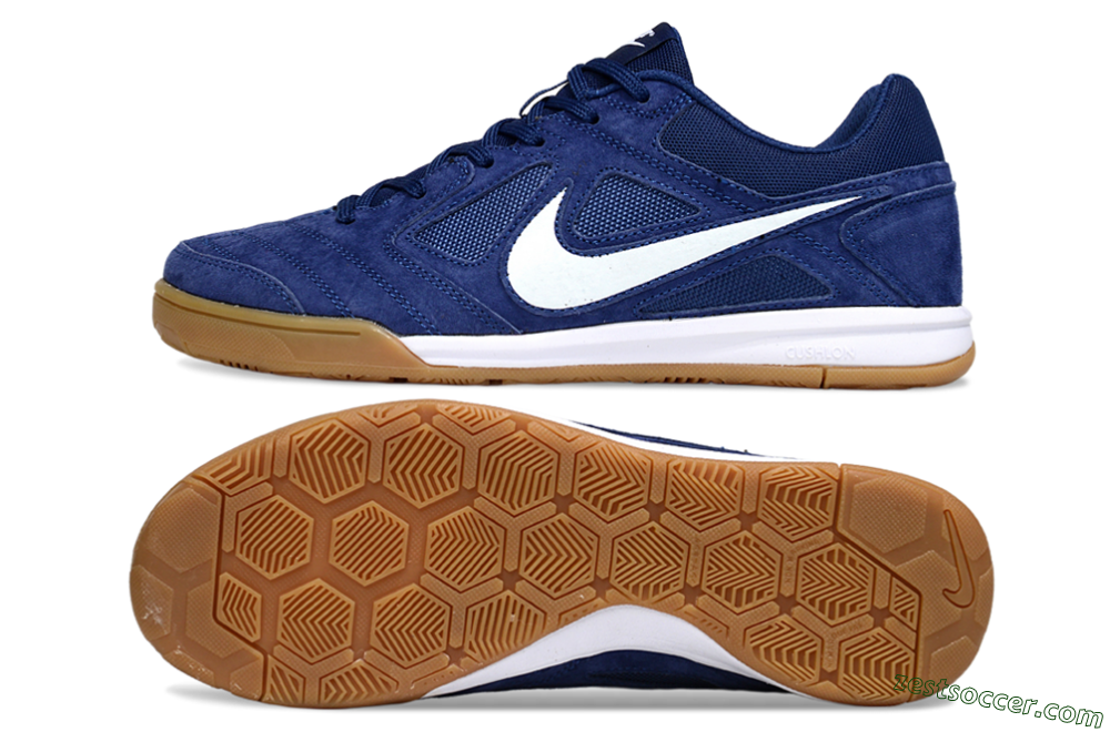 Nike Lunar Gato 2 IC Low-Tops Soccer Shoes - Blue/White 1