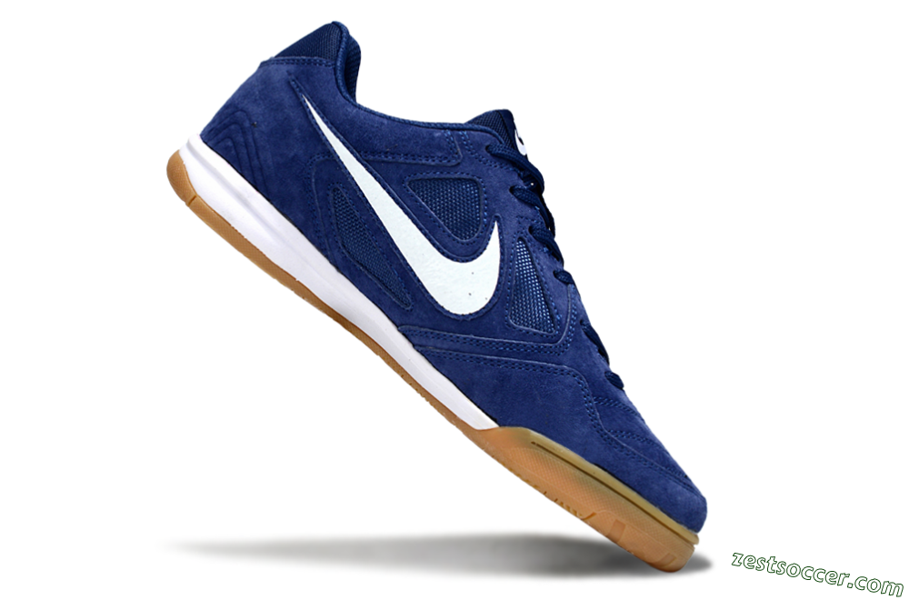Nike Lunar Gato 2 IC Low-Tops Soccer Shoes - Blue/White 4
