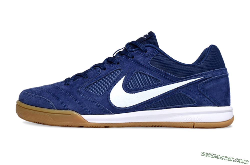 Nike Lunar Gato 2 IC Low-Tops Soccer Shoes - Blue/White 2