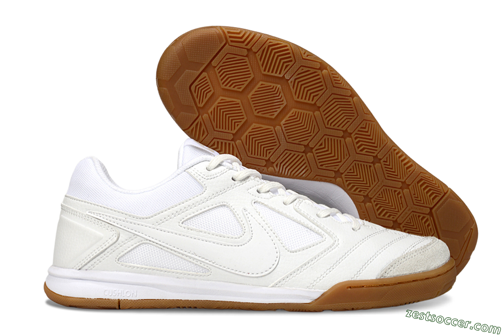 Nike Lunar Gato 2 IC Low-Tops Soccer Shoes - Beige/White 0