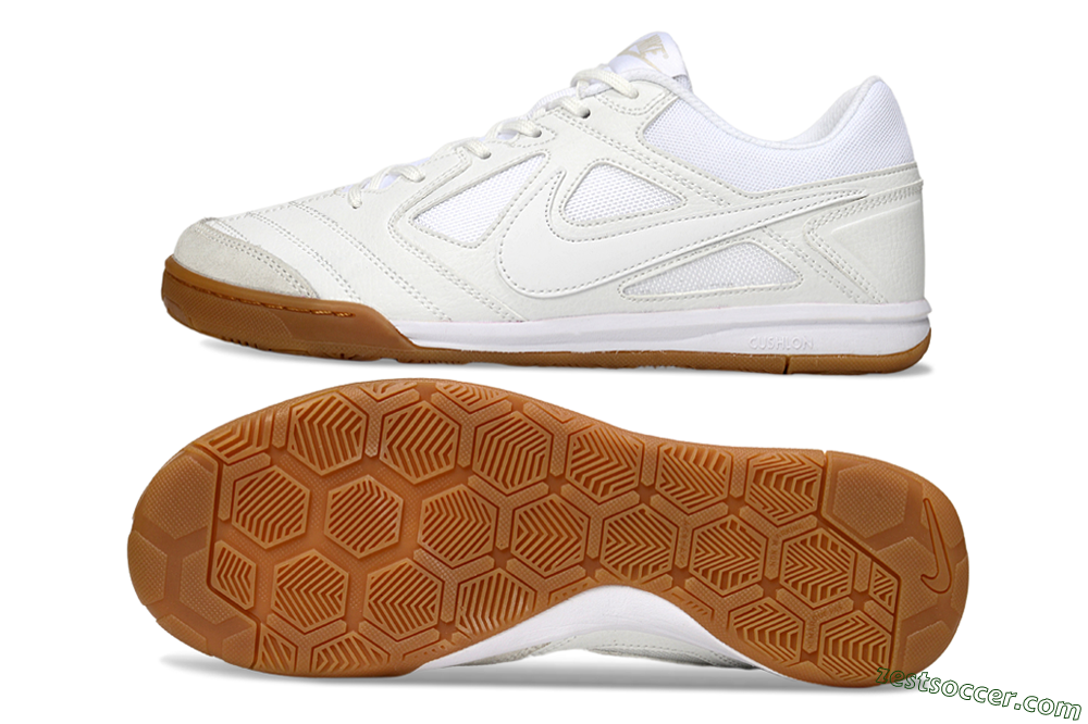 Nike Lunar Gato 2 IC Low-Tops Soccer Shoes - Beige/White 1