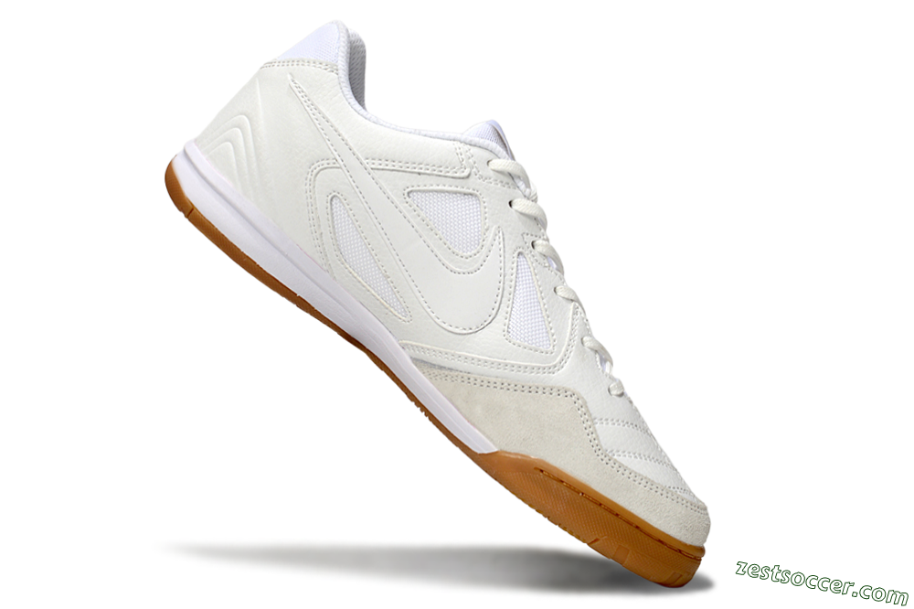 Nike Lunar Gato 2 IC Low-Tops Soccer Shoes - Beige/White 4
