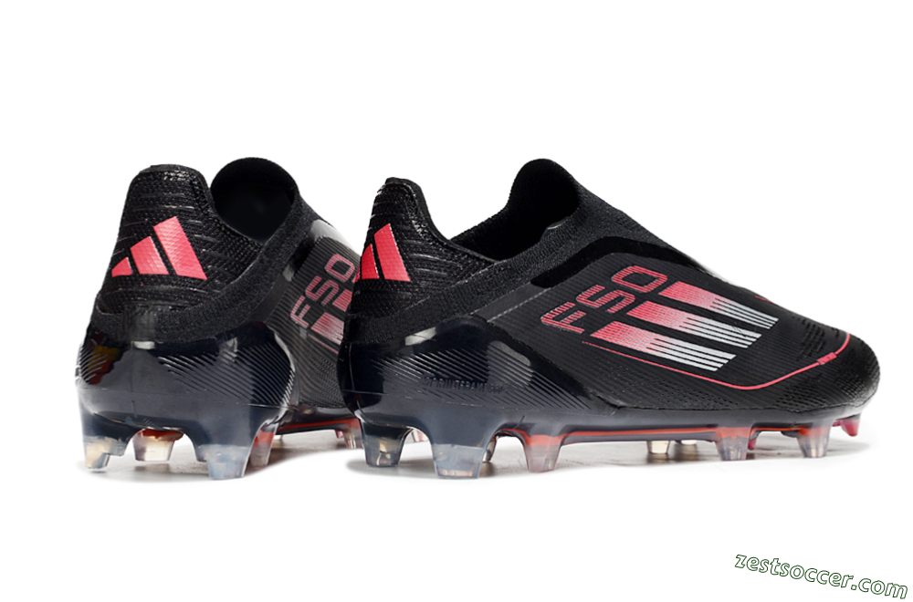 Adidas F50 Elite Laceless FG Low-Tops Soccer Cleats - Black/Silver/Red 6