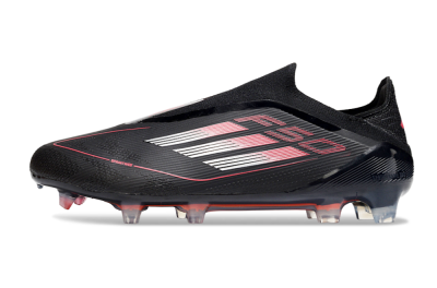 Adidas F50 Elite Laceless FG Low-Tops Soccer Cleats - Black/Silver/Red