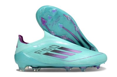 Adidas F50 Elite Laceless FG Low-Tops Soccer Cleats - Jade/Purple/Black