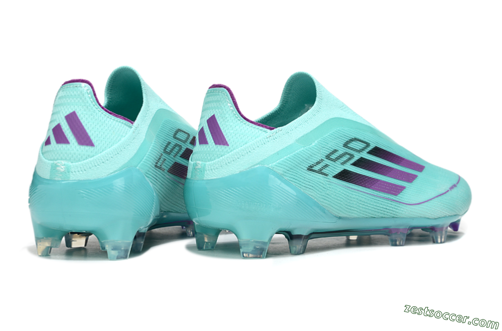 Adidas F50 Elite Laceless FG Low-Tops Soccer Cleats - Jade/Purple/Black 6
