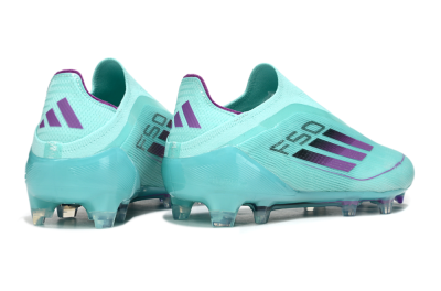 Adidas F50 Elite Laceless FG Low-Tops Soccer Cleats - Jade/Purple/Black