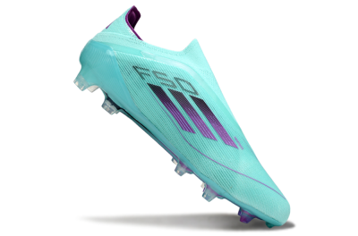 Adidas F50 Elite Laceless FG Low-Tops Soccer Cleats - Jade/Purple/Black