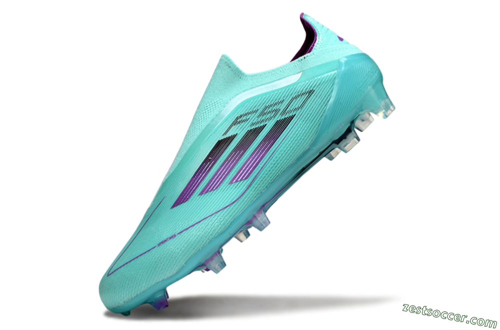 Adidas F50 Elite Laceless FG Low-Tops Soccer Cleats - Jade/Purple/Black 5