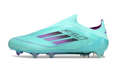 Adidas F50 Elite Laceless FG Low-Tops Soccer Cleats - Jade/Purple/Black
