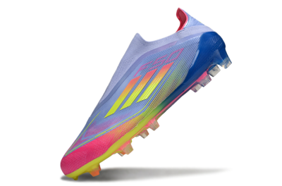 Adidas F50 Elite Laceless FG Low-Tops Soccer Cleats - Blue/Yellow/Red