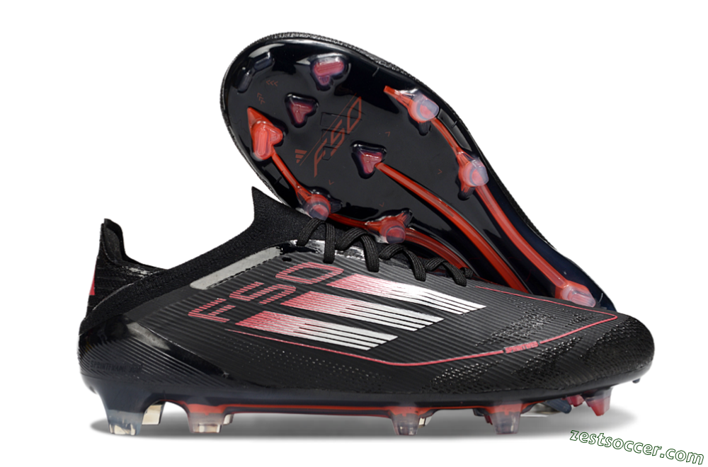Adidas F50 Elite FG Low-Tops Soccer Cleats - Black/Silver/Red 0