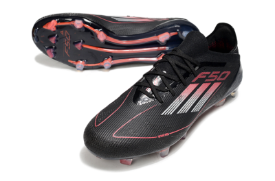Adidas F50 Elite FG Low-Tops Soccer Cleats - Black/Silver/Red