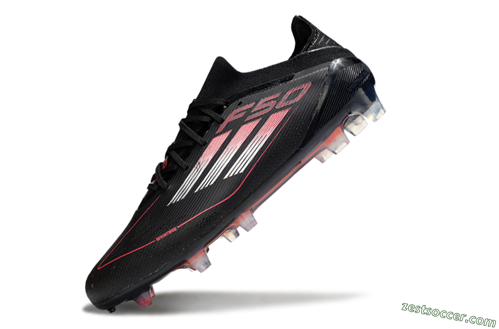 Adidas F50 Elite FG Low-Tops Soccer Cleats - Black/Silver/Red 5