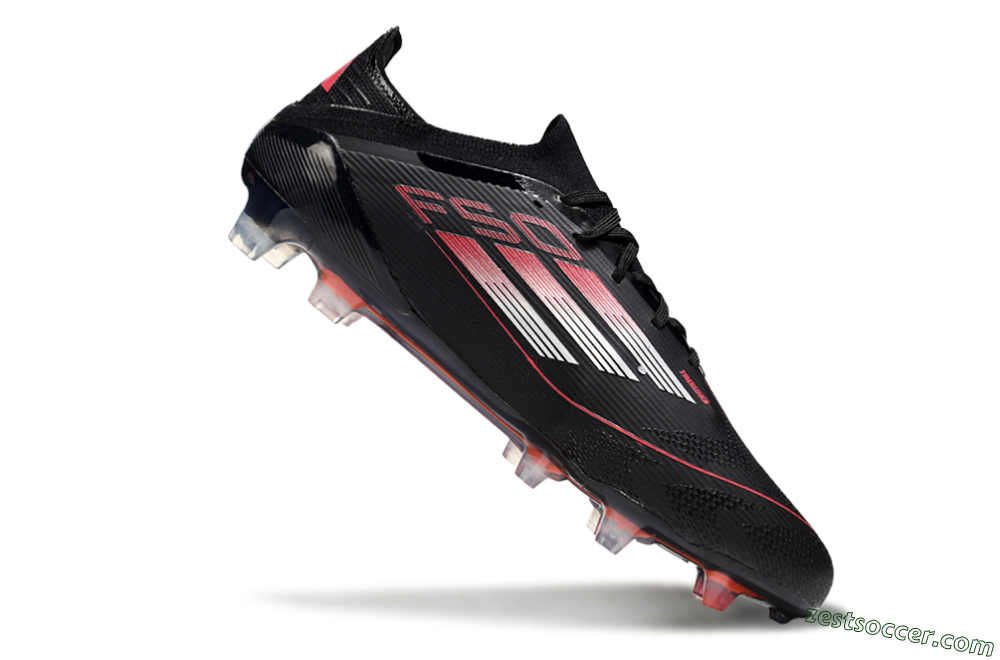 Adidas F50 Elite FG Low-Tops Soccer Cleats - Black/Silver/Red 4