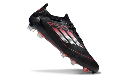 Adidas F50 Elite FG Low-Tops Soccer Cleats - Black/Silver/Red