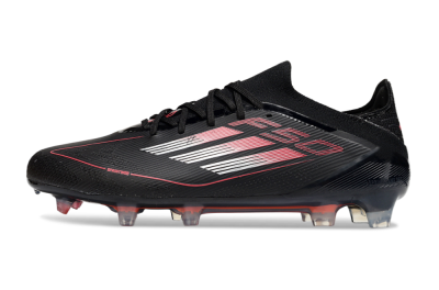 Adidas F50 Elite FG Low-Tops Soccer Cleats - Black/Silver/Red