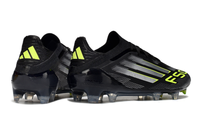 Adidas F50 Elite FG Low-Tops Soccer Cleats - Black/Silver/Yellow