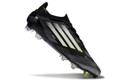 Adidas F50 Elite FG Low-Tops Soccer Cleats - Black/Silver/Yellow