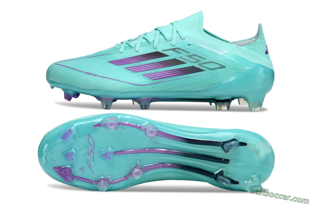 Adidas F50 Elite FG Low-Tops Soccer Cleats - Jade/Purple/Black 1
