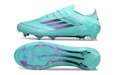 Adidas F50 Elite FG Low-Tops Soccer Cleats - Jade/Purple/Black