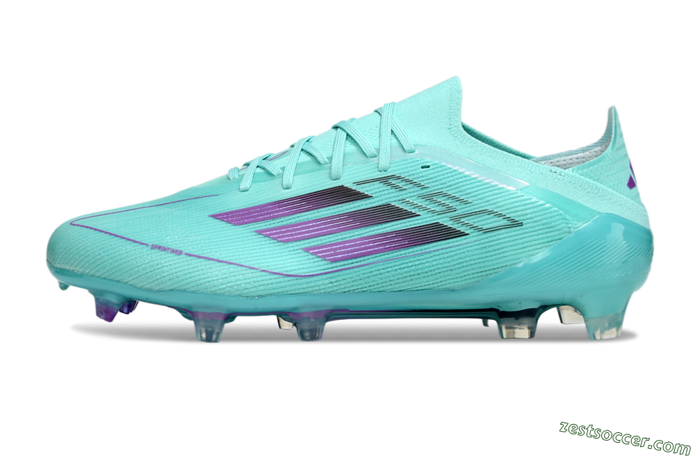 Adidas F50 Elite FG Low-Tops Soccer Cleats - Jade/Purple/Black 2