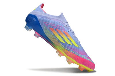 Adidas F50 Elite FG Low-Tops Soccer Cleats - Blue/Yellow/Pink