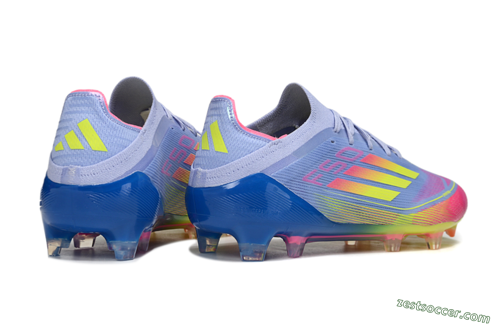Adidas F50 Elite FG Low-Tops Soccer Cleats - Blue/Yellow/Pink 6