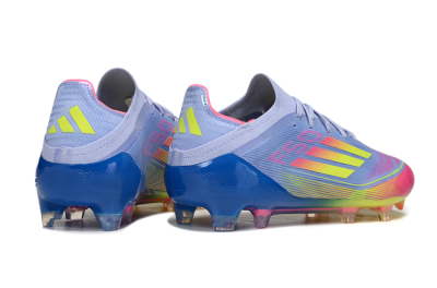Adidas F50 Elite FG Low-Tops Soccer Cleats - Blue/Yellow/Pink